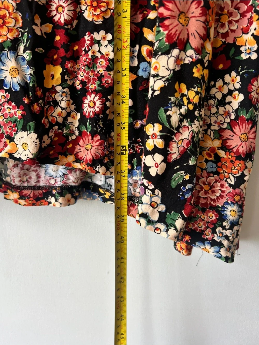 Vince Camuto Black Floral Maxi Skirt